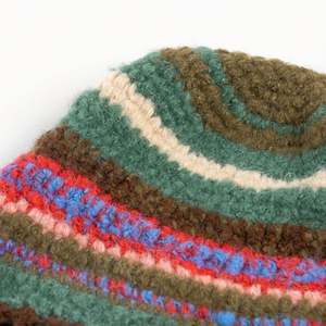 Gorro de Punto de Alpaca para Niños, Otoño Invierno, Gorro de Pescador Cálido con Rayas de Colores - Product Image 6