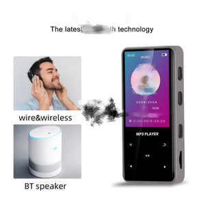 เครื่องเล่น MP3 หน้าจอสัมผัสเต็มจอ ดีไซน์ขอบบาง รองรับเพลงแบบไม่สูญเสียคุณภาพ เหมาะสำหรับออกกำลังกาย ตัวเครื่องโลหะ ใช้ได้กับการ์ด TF เป็นของขวัญได้ - Product Image 2