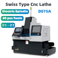 20 Buah Alat Pemutar CNC Tipe Twin Spindle Medium Duty D075A dengan Kontrol Digital