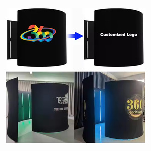 Maßgefertigte 360-Grad-Fotobox LED-Gehäuse Gebogene 360-Grad-Videokamera-Kabine Hintergrundwand Vogue LED-Licht-Tunnel - Product Image 6