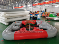 Usine de vente en gros, île flottante gonflable pour 8 personnes, glacière pour piscine de lac Tropical, rivière, radeau de natation, salon flottant