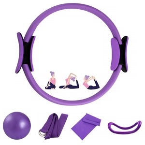 Ensemble d'anneaux <span class=keywords><strong>Pilates</strong></span> d'entraînement de gymnastique à domicile 5 pièces accessoires d'entraînement sportif pour l'exercice à domicile - Product Image 2