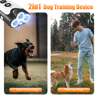 Nouveauté : Dissuasif Ultrasonique pour Chiens 3-en-1, Rechargeable 1500mAh, en Plastique, pour l'Entraînement et le Contrôle des Aboiements des Chiens, Autonomie de Plus de 20 Heures