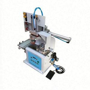 Machine d'impression tampon pneumatique à 1 couleur pour contenants cosmétiques horizontaux à coupelle d'encre fermée, type stylo - Product Image 3