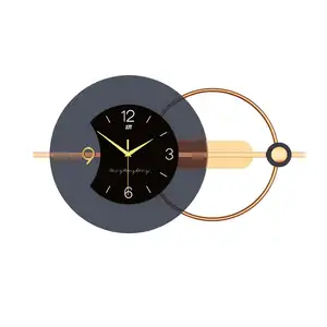 Grande montre surdimensionnée en métal de luxe 3D au design moderne Grandes horloges murales personnalisées pour les décorations de salon à la maison