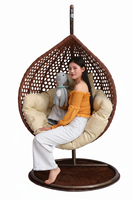 Fauteuil suspendu en rotin moderne de haute qualité sur mesure pour l'extérieur/l'intérieur, salon, chambre à coucher, hôtel, support en métal