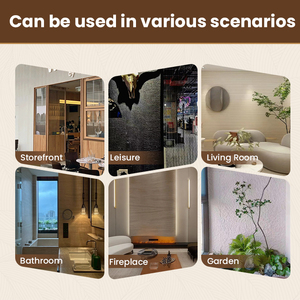 Revêtement mural extérieur en <span class=keywords><strong>pierre</strong></span> artificielle souple, texture de tissage de lin, <span class=keywords><strong>pierre</strong></span> flexible, carrelage en <span class=keywords><strong>argile</strong></span> modifié MCM - Product Image 5