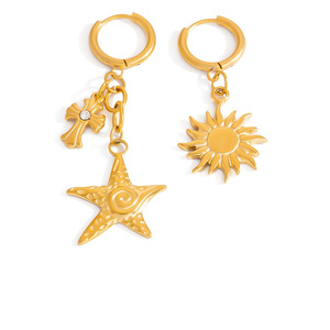 Colgante de Acero Inoxidable con Diseño de Sol y Baño de Oro 18K, para Joyería DIY, Abalorios de Moda para Mujer, Vacaciones en la Playa - Product Image 5