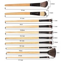JLY Ensemble de 24 pinceaux de maquillage professionnels de voyage avec étui roulant, kit cosmétique tendance pour fond de teint, fard à paupières, blush et contour