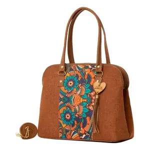 Bolso Tote Mediano para Mujer Fana, Diseño de Leopardo en Yute con Letras Serigrafiadas, Asa Larga para Uso Diario, Apto para Veganos - Product Image 3