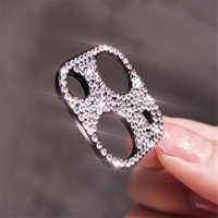 Protection d'objectif d'appareil photo en verre trempé ultra-fin de qualité AAA Bling Diamond pour 13 Pro Max Ring Lens