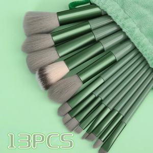 Juego de brochas de <span class=keywords><strong>maquillaje</strong></span> profesional de lujo de 13 piezas, brochas cosméticas de 5 colores con corrector y brocha de afeitar para la <span class=keywords><strong>cara</strong></span> - Product Image 3