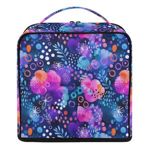 Australian Collection Dot Pattern Portable <b>Make</b> <b>Up</b> Organizer <b>Pouch</b> Brush Holder Travel Stand-<b>up</b> Cosmetic Bag with Handle - Product Image 2