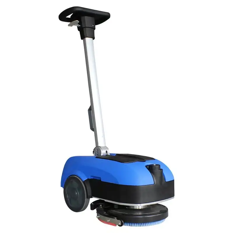 Electric 11inch mini scrubbing machine portable walk behind floor scrubber dryer for office home