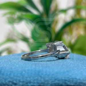 Pear And Emerald Two <b>Stone</b> Toi Et Moi Moissanite Ring Elegant Wedding Anniversary Gift For Wife Romantic Fine Jewelry Design - Product Image 5