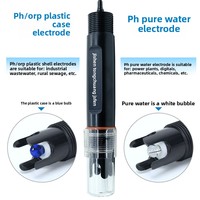 Sonde d'électrode pH/ORP industrielle en verre haute température JiShen, conception composite en PTFE pour la désulfuration des eaux usées