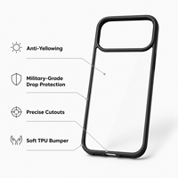 Casing HP Premium Matte Bumper Clear Back PC TPU untuk iPhone 18 Pro Max 17 Air Magnet Hold Anti Menguning Tahan Banting