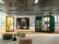 Cabine de bureau insonorisée mobile, cabine silencieuse, salle de réunion acoustique pour 1, 2, 4 ou 6 personnes, cabine téléphonique portable, studio de travail