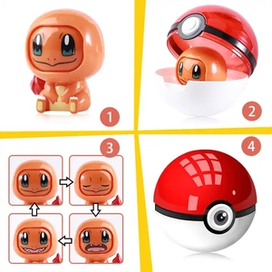 โมเดลตัวการ์ตูน pokemons 12ชิ้น/เซ็ตของเล่นลูกบอลโปเกมอนรูปตัวการ์ตูน pokachu Squirtle Charmander รูปแคปซูลของเล่นสำหรับเด็ก - Product Image 3