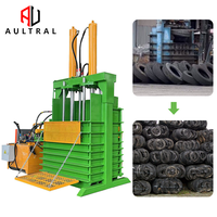 Compacteur de pneus hydraulique vertical pour papier usagé, semi-automatique, haute efficacité, avec moteur