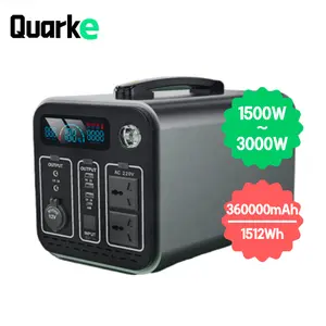 Wholesale Price 1500W 3000W Large Lithium Battery Capacity Portable Power Station Solar Generator with Fast Charging