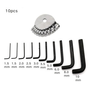 Kit de llave Allen de 10 Uds., herramienta de reparación de llave inglesa para bicicleta, llave tipo L de un solo lado, juego de llave hexagonal con extremo de bola de 10 - Product Image 5