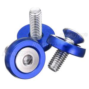 20 piezas M6x15mm CNC de aluminio, estilo automotriz, pegatinas universales para parachoques, contraseña para arandelas de guardabarros, kit de decoración para el compartimento del motor - Product Image 5