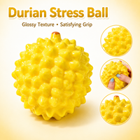 Balle à presser artisanale en forme de durian, jouet anti-stress croustillant, jouet souple à rebond lent et modelable pour soulager le stress