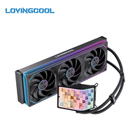 Refroidisseur liquide OEM haute performance LOVINGCOOL, écran incurvé 3D, refroidisseur liquide AIO pour processeur 360 mm avec ventilateur d'éclairage ARGB pour boîtier de PC
