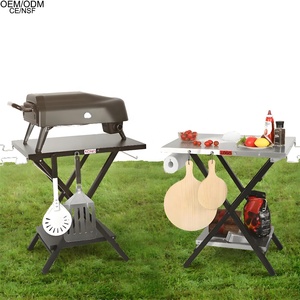 Table pliante modulaire portable double couche en acier inoxydable légère pour préparation de barbecue extérieur et mobilier de jardin Villa KN - Product Image 2