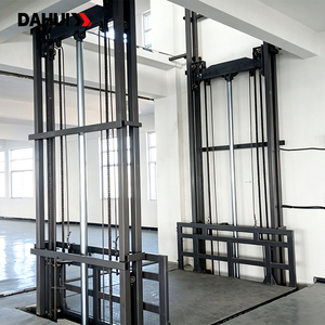 Monte-charge électrique à double colonne CE robuste 2T 5T pour marchandises, avec entraînement par chaîne et cabine fermée, pour ligne de production - Product Image 5