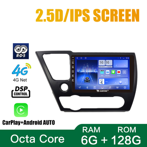 Cho HONDA CIVIC 2014 2015 LHD 9 Inch Headunit Thiết Bị Đôi 2 Din Octa-Core Quad-Core Xe Stereo GPS Navigation Android Car Đài Phát Thanh - Product Image 5