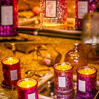 2022 Bestseller Home Decoration Hochzeits geschenk Crystal Sparkling Bunte Kerze Glas Sojabohne und Paraffin Wachs Kerze