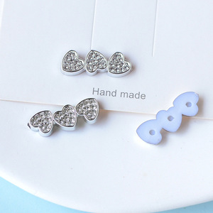 Vente en gros de bijoux en résine pentagramme incrustée de diamants roses argentés, ornements de cheveux à dos plat, breloques, étoile en résine pour la décoration - Product Image 4