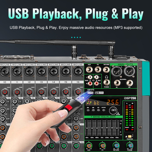Console de mixage et amplificateur de sonorisation professionnelle PA16XM avec microphone pour scène, DJ, sonorisation en direct, système PA - Product Image 5