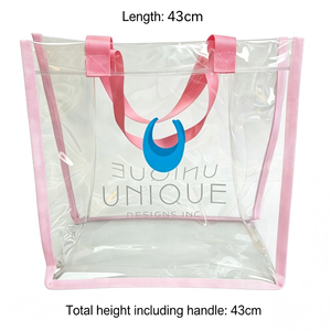 Hot Selling Custom Transparent PVC Wedding Gift Packaging <b>Tote</b> Bag with Ribbon, Clear Acetate Flower Bouquet Bag - Product Image 3