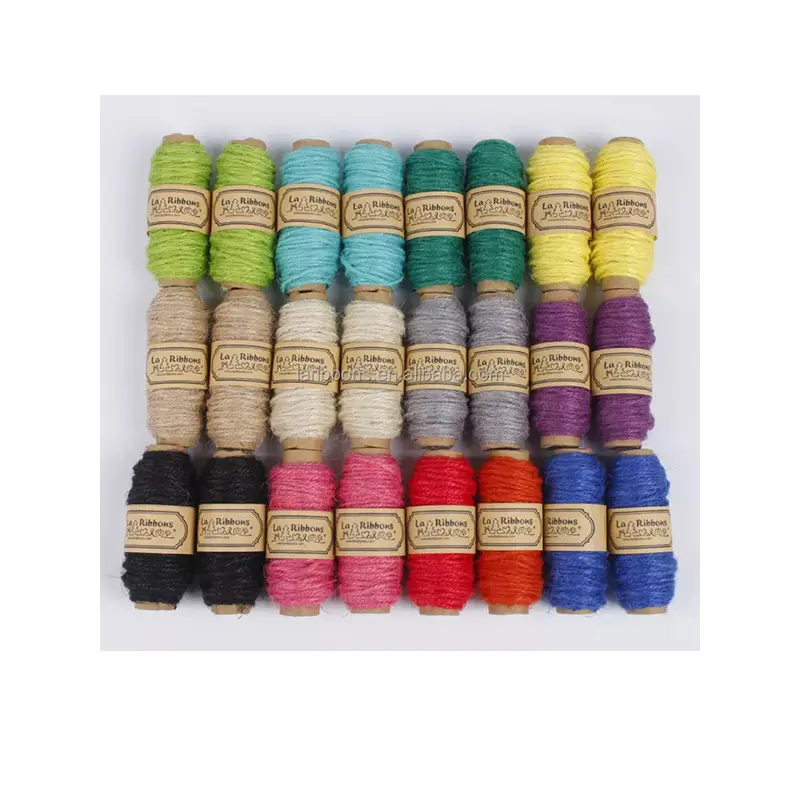 Commercio all'ingrosso 12 colorato sfuso sisal bakers iuta spago colorato intrecciato corda corda corda rotolo canapa naturale