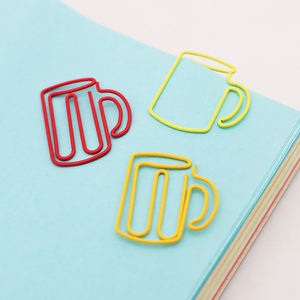 Clips de papier en forme de chopes à bière de différentes couleurs, prêts à être expédiés, clips de papier en métal en forme de tasse à café pour les amateurs de café - Product Image 3