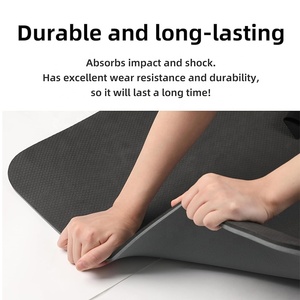 Tapis de yoga TPE personnalisé sans odeur, taille extra large, matériau certifié écologique, antidérapant, tapis de yoga TPE pour la remise en forme - Product Image 3