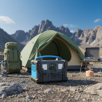 Générateur solaire portable de haute capacité 537,6 Wh pour le camping, la maison et les situations d'urgence, chargeur d'énergie Lifepo4, station d'alimentation portable 600 W
