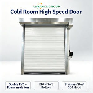 <span class=keywords><strong>Porte</strong></span> rapide à enroulement pour entrepôt frigorifique, avec <span class=keywords><strong>rideau</strong></span> en PVC double couche rembourré de mousse et rails chauffants - Product Image 3