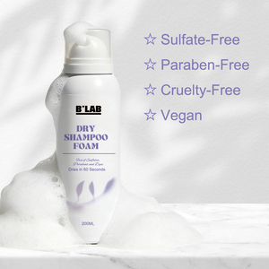 Shampooing Sec Moussant à l'Amidon de Riz et au Panthénol 200ml Hydratant Contrôle du Sébum Volumisant Sans Résidu Blanc Lavage Sans Eau Nourrissant - Product Image 3