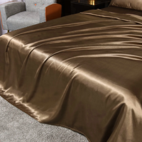 Parure de lit de luxe en soie pour mariage avec taies d'oreiller, drap plat et housse de couette - Textiles de maison écologiques