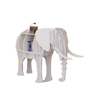 Factory Supplier Wooden Bookshelf Library Decor Animal Elephant Shape Bookcase Home Decor Furniture Kid's Bedroom <strong>Bookrack</strong> - Product Image 2