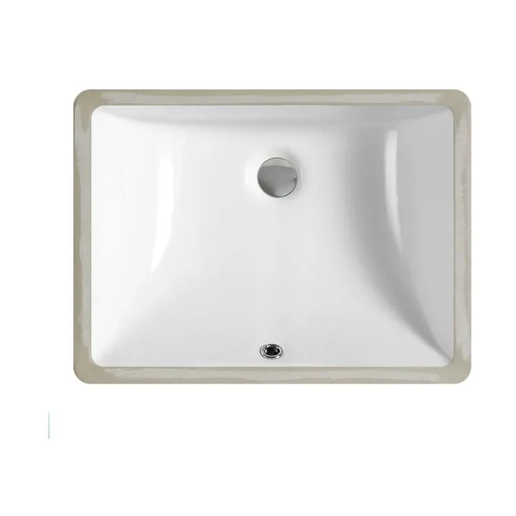 CUS1813 आइवरी रंग Chaozhou चीनी मिट्टी वर्ग एकल छेद क्लासिक आपा बाथरूम सिंक वॉश बेसिन
