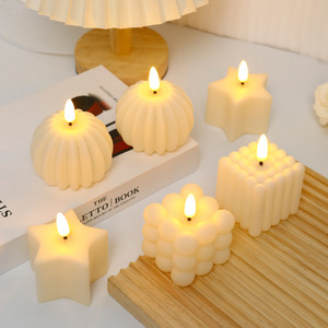 Luces Decorativas de Caramelo en Cubos Estilo Ins, Velas Electrónicas Románticas, Pequeñas Lámparas LED Nocturnas para Crear Ambiente - Product Image 2