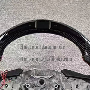 Volante Deportivo de Fibra de Carbono y Cuero Perforado con LED de Alta Calidad para Cadillac CT4 CT5 - Product Image 3