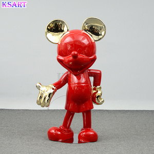 Statue en résine de fibre de verre Décoration d'intérieur Sculpture Statue grandeur nature de <span class=keywords><strong>Mickey</strong></span> - Product Image 3