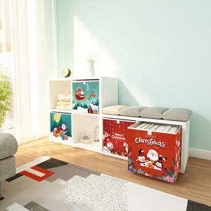 Foldable Fabric Organizer Bin Collapsible Closet <strong>Systems</strong> Large Printed <strong>Storage</strong> Container <strong>Cube</strong> Kids Toys <strong>Storage</strong> Baskets - Product Image 4