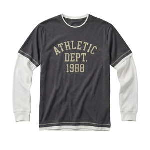T-shirts pour hommes décontractés à épaules tombantes, coupe ample personnalisée, prix bas, deux pièces, TKAN923D, 100% coton lourd, streetwear - Product Image 1